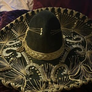 Embroidered Sombrero with Gold Accents vintage